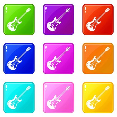 Klasik elektro gitar simgeler 9 ayarla