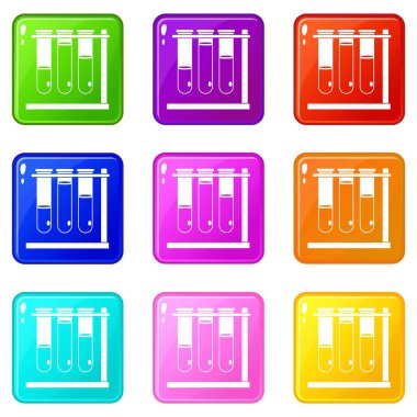 Üç kadehler simgeler 9 ayarla