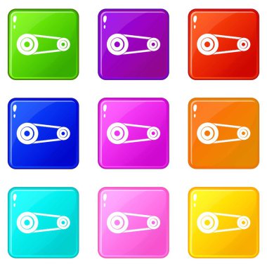 Mekanik kemer Icons 9 set