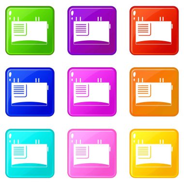 Duvar yönlendirici 9 Icons set