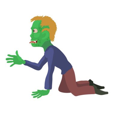 Onun el simgesi, karikatür tarzı zombi çeker