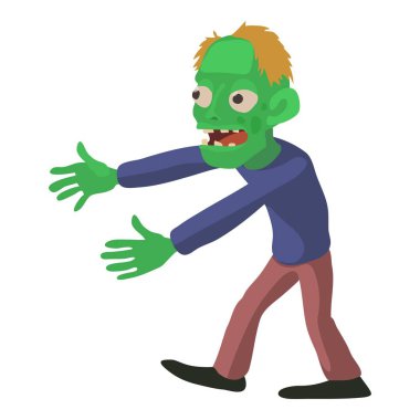 Yürüyen zombi simgesi, karikatür tarzı