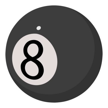 Top Bilardo simgesi, karikatür tarzı için