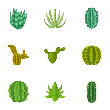 Kaktüs Icons set, karikatür tarzı