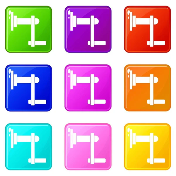 Conjunto de iconos de herramienta de giro 9 — Vector de stock