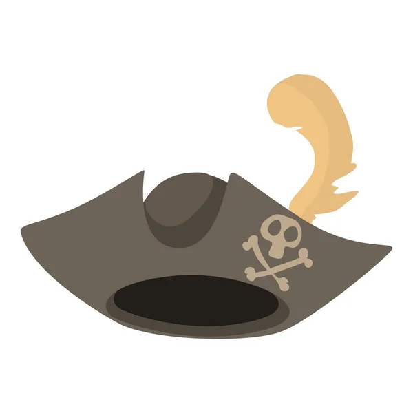 Ícone de chapéu de pirata, estilo cartoon — Vetor de Stock