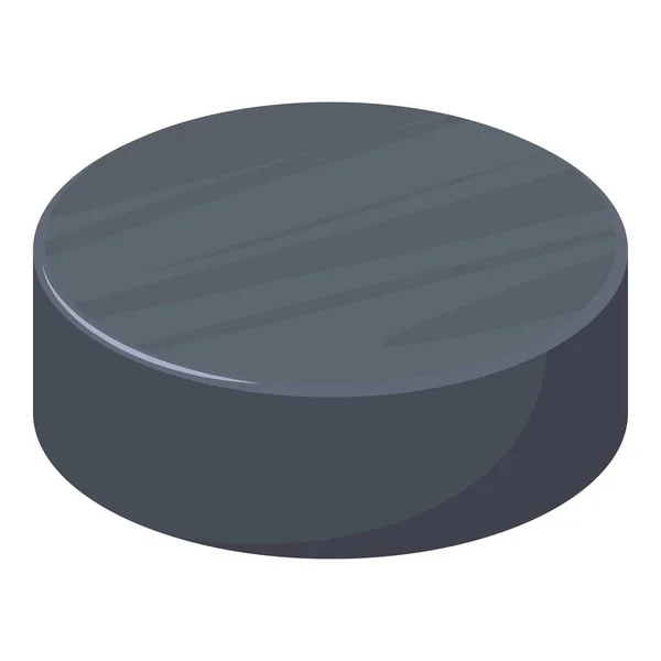 Hockey puck icon, cartoon style — Stock Vector