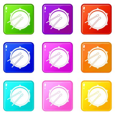 Icons 9 set drum