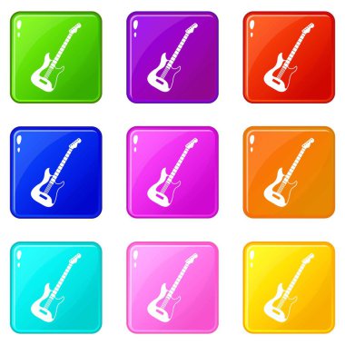 Akustik gitar Icons 9 set
