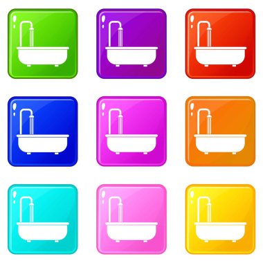 Banyo simgeler 9 seti