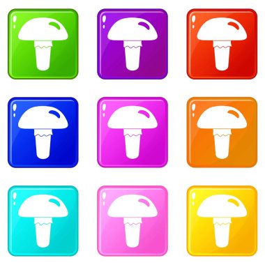 Zehirli mantar Icons 9 set