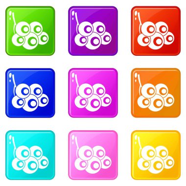 Kartopu şube Icons 9 set