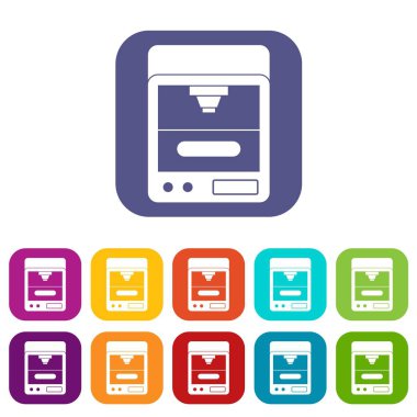 3D yazıcı simgelerini düz ayarla