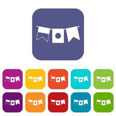 Bayrakları simgeleri düz ayarlamak