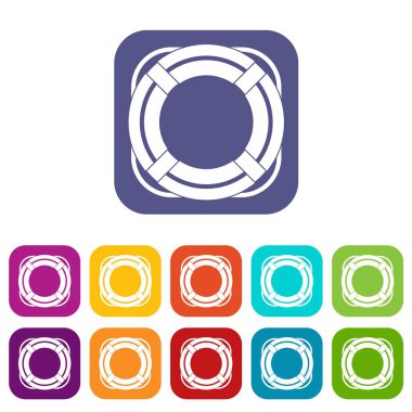 Lifebuoy simgeleri düz ayarlamak