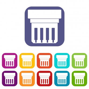 Elektronik devre kartı simgeleri düz ayarlamak