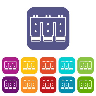 Elektronik devre kartı simgeleri düz ayarlamak