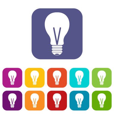 Düz set ampul simgeleri