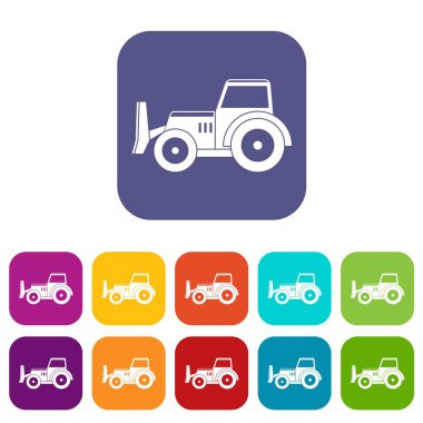 Skid steer loader simgeler düz ayarla