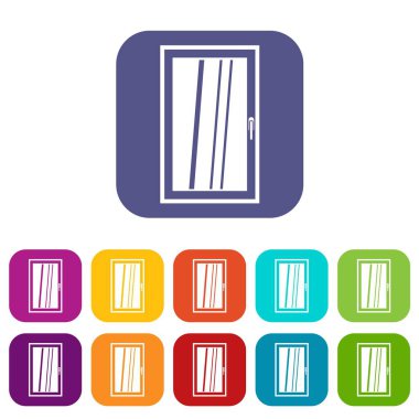 Kapalı beyaz pencere simgeleri düz ayarlamak