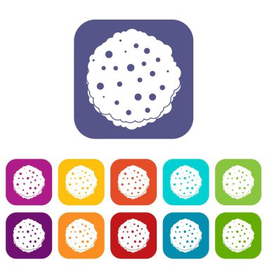 Beşamel sos simgeleri düz ayarlamak