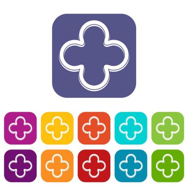 Biber simgeler dilim düz ayarla