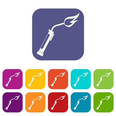 Meşale simgeler kaynak düz ayarla