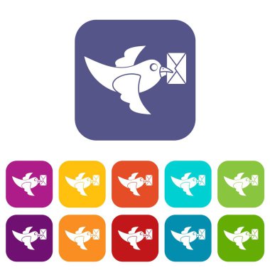 Güvercin düz ayarlamak posta kutsal kişilerin resmi ile uçmak