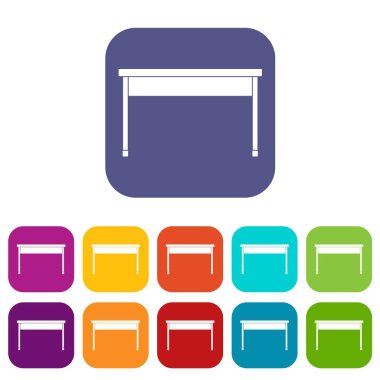 Resepsiyon simgeleri düz ayarlamak