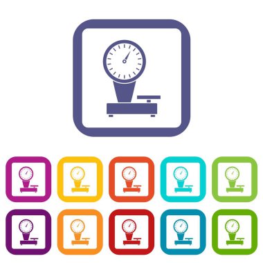 Ağırlık ölçeği simgelerinin düz ayarla