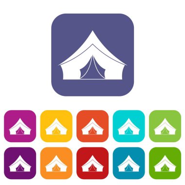 Çadır ile düz ayarlamak bir üçgen çatı kutsal kişilerin resmi