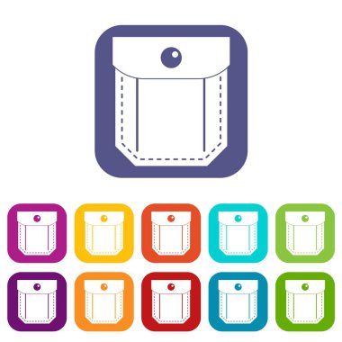 Cep ile Vana ve düğme simgeleri düz ayarla