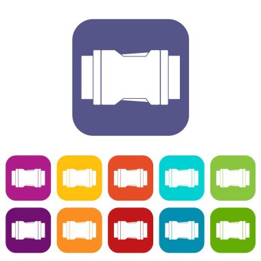 Yan yayın tokası simgeleri düz ayarlamak