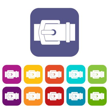 Zarif kemer simgeleri düz ayarlamak