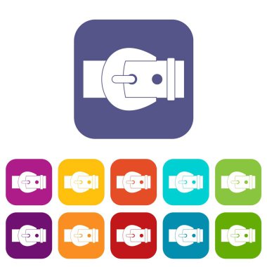 Düz ayarlamak simgeleri toka