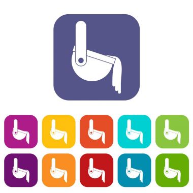 Kepçe simgeler dökülen erimiş metal düz ayarla