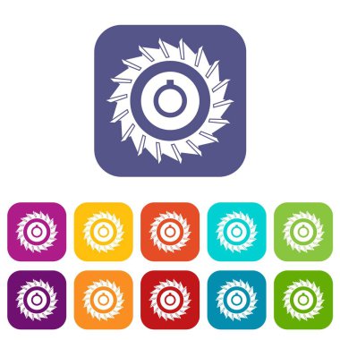 Daire testere disk simgeleri düz ayarlamak