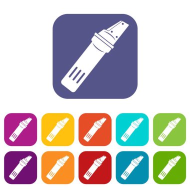 Düz cam kesici Icons set