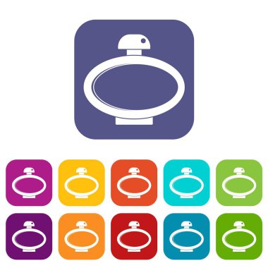 Parfüm şişesi simgeleri düz ayarlamak