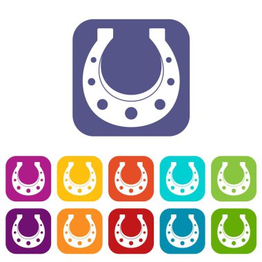 At nalı simgeleri düz ayarlamak