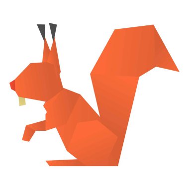 Origami sincap simgesi, karikatür tarzı