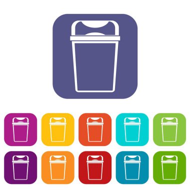 çöp kutusu simge seti