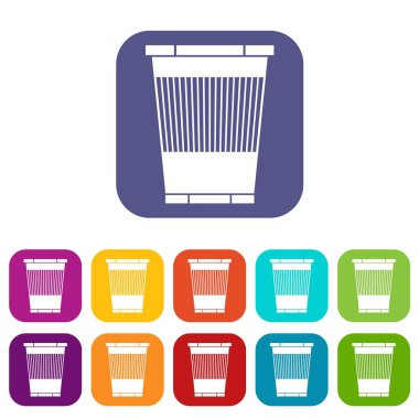 çöp kutusu simge seti