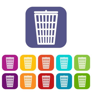 çöp kutusu simge seti