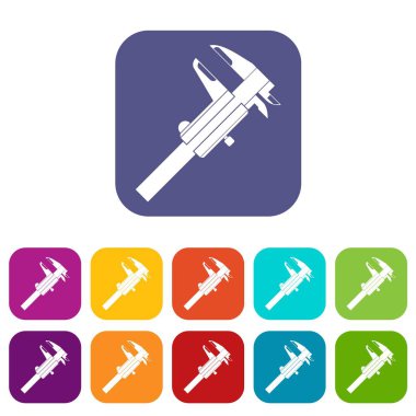 Çap pergeli Icons set