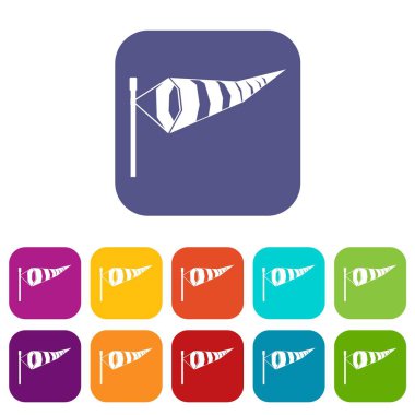 Rüzgâr tulumu Icons set