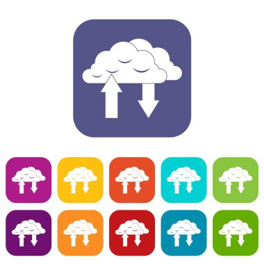 Bulutlar ile okları Icons set