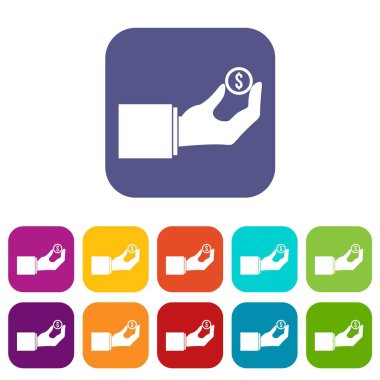 Para sikke Icons set tutan el