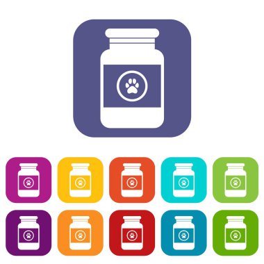 Hayvanlar Icons set için tedavi çözüm