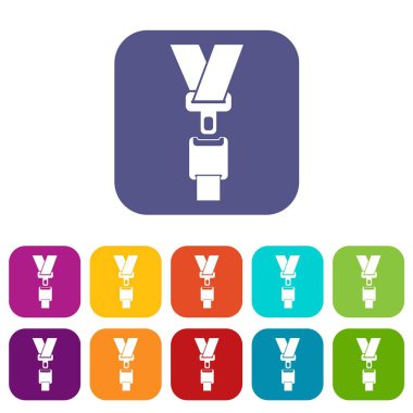 Emniyet kemeri Icons set